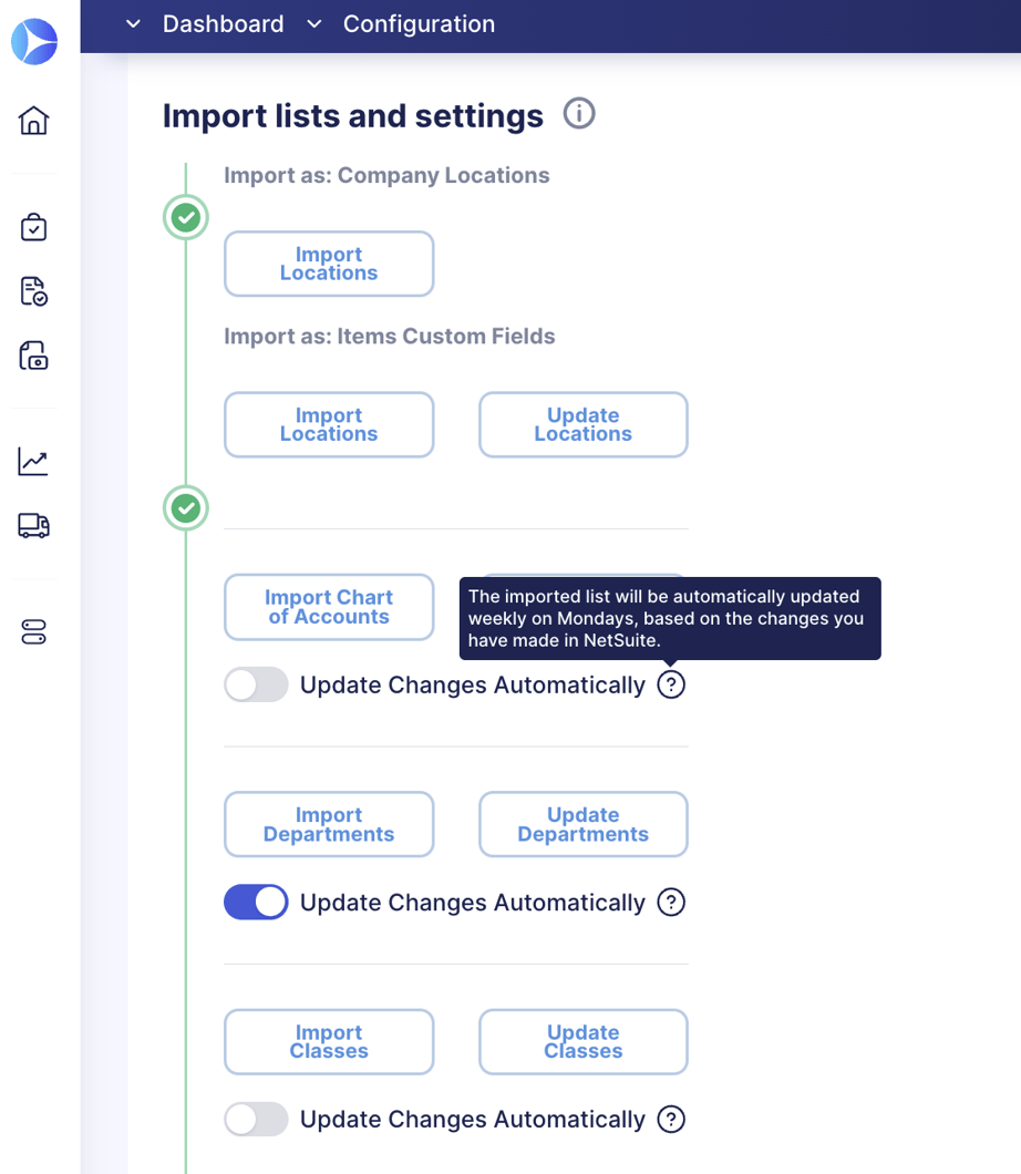 NetSuite Chart of Accounts Integration